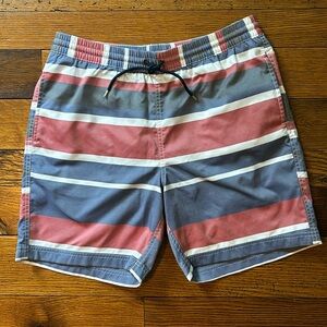 Brooks Brothers Red White & Blue Stripe Swim Short